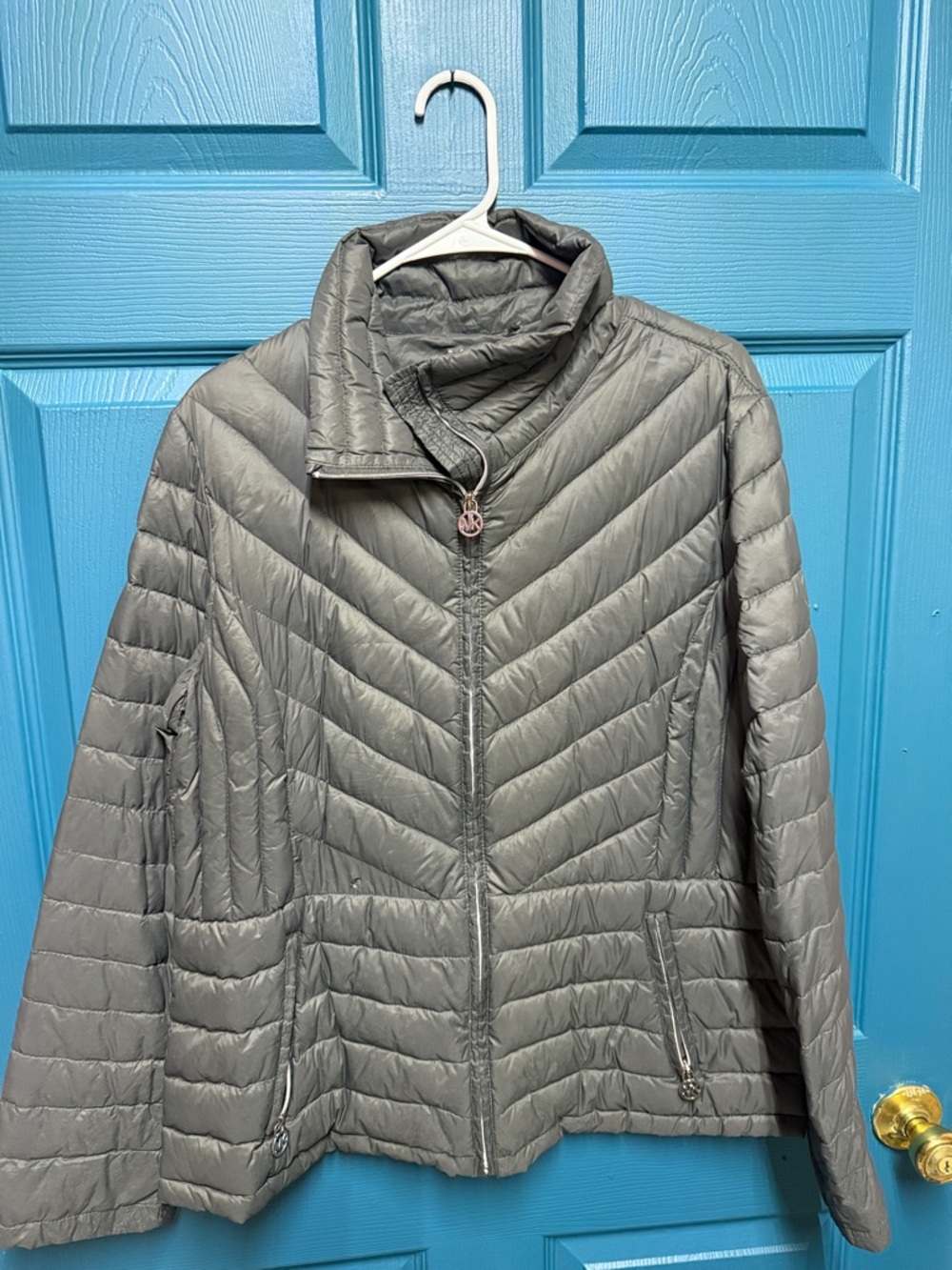Michael Kors Quilted Puffer Jacket - Gray